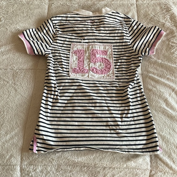 Joules Pink and Striped Polo - Picture 5 of 5
